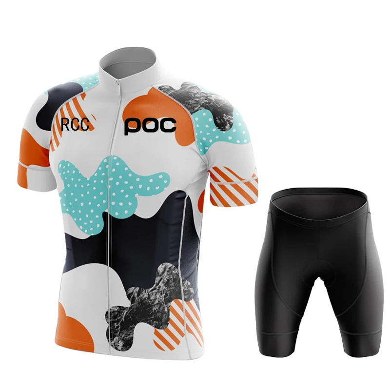 RCC POC Велоспорт Джерси Комплект Мужской Профессиональной Велосипедной Одежды Рубашки Для Шоссейных Велосипедов Костюм Велосипедный Нагрудник Шорты MTB Одежда Maillot Culotte 1