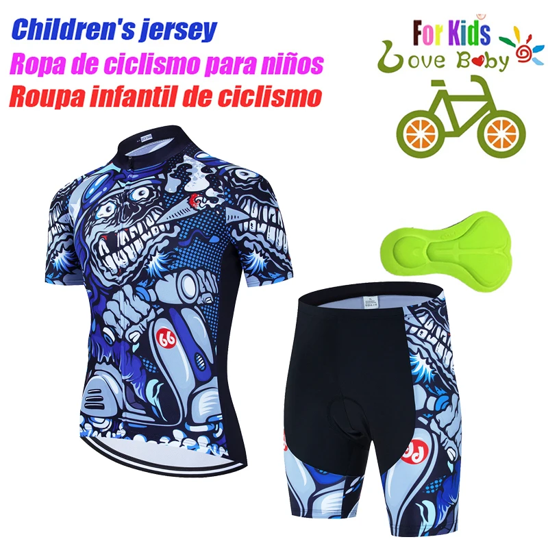 Новый 2023 Детский Комплект Из Джерси Для Велоспорта С Коротким Рукавом Для Мальчиков, Летняя Велосипедная Одежда MTB Ropa Ciclismo, Детский Спортивный Костюм На Открытом Воздухе 3