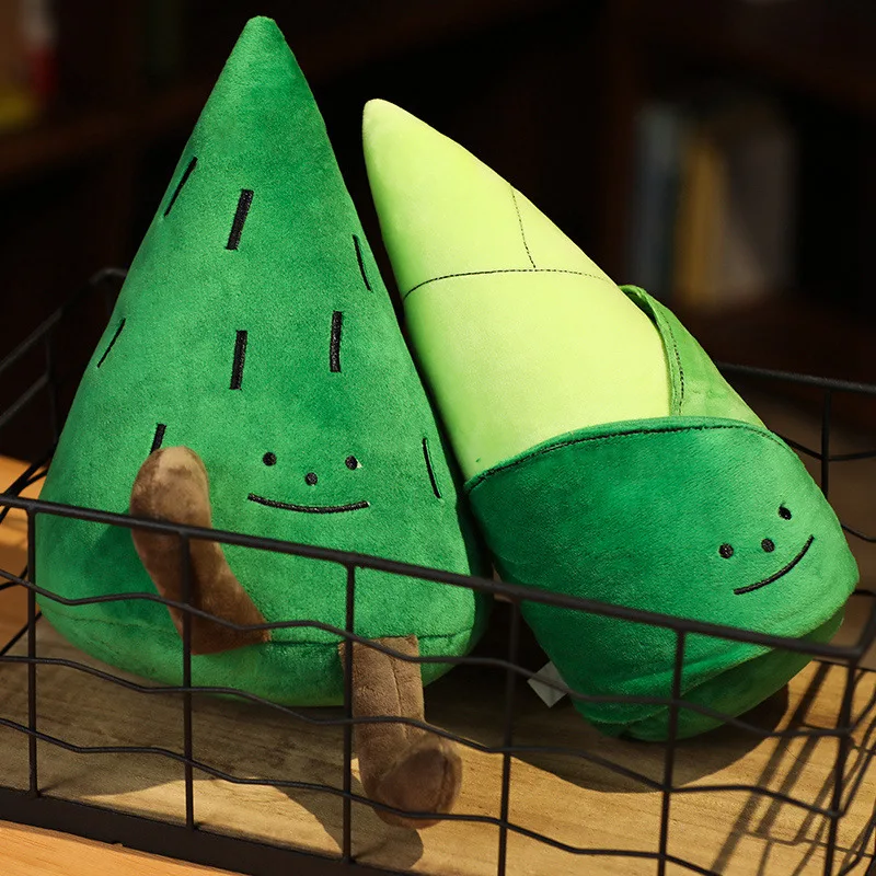 Кавайный бамбук, короткая сосновая плюшевая длинная подушка, милое мультяшное растение, зеленые бамбуковые плюшевые куклы, Аниме, мягкие детские игрушки Peluches 4