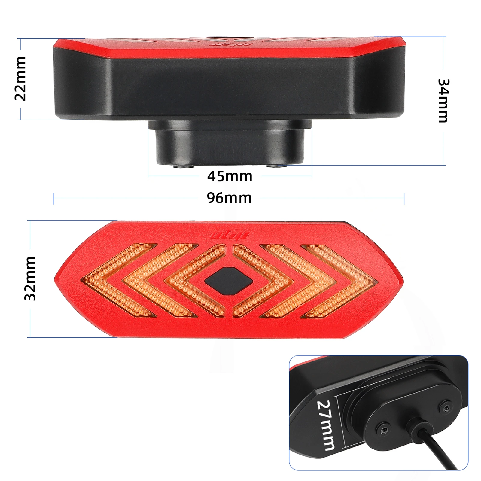 Задний фонарь электрического скутера с указателями поворота, Беспроводной пульт дистанционного управления, предупреждающий о безопасности, задний фонарь для электронных скутеров Xiaomi 1