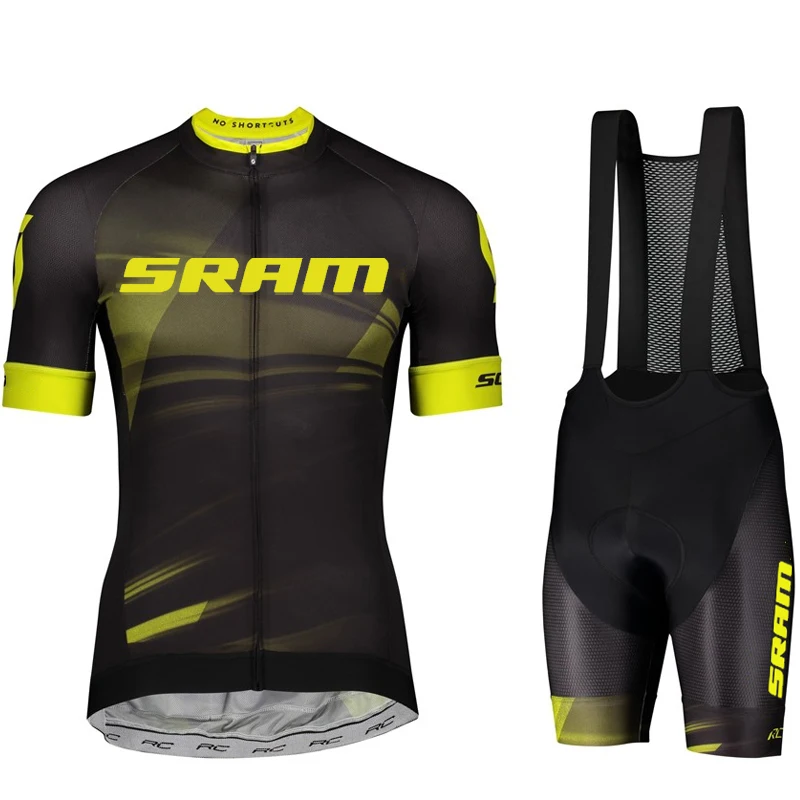 Комплект велосипедной майки ODLO SRAM Для команды, летняя велосипедная одежда для велоспорта, Велосипедная одежда для горных видов спорта, Велосипедный костюм для велоспорта, комплект для велоспорта 3