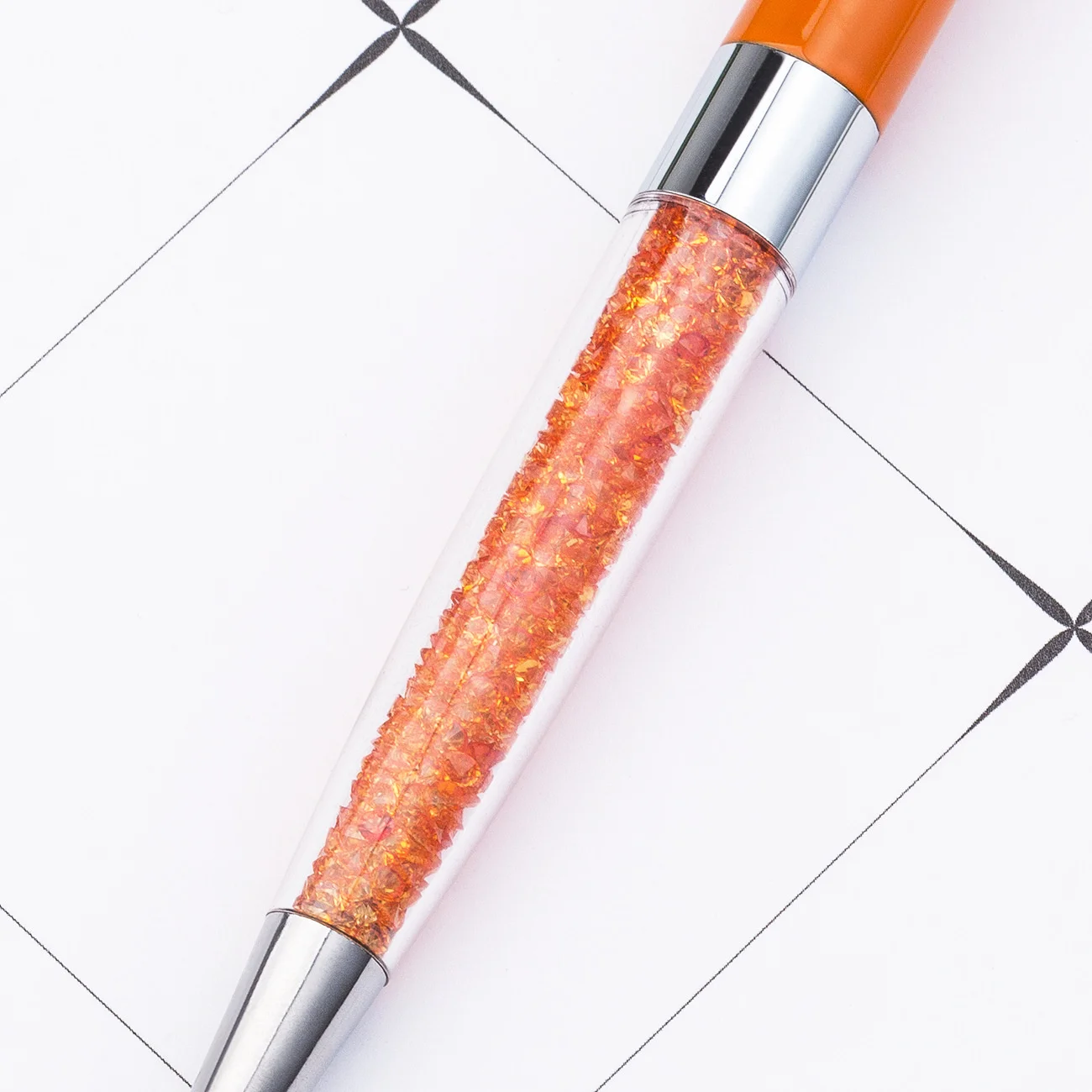 2 Шт Хрустальная Шариковая Ручка из Розового Золота С Роликом, Металлические Канцелярские Принадлежности 2