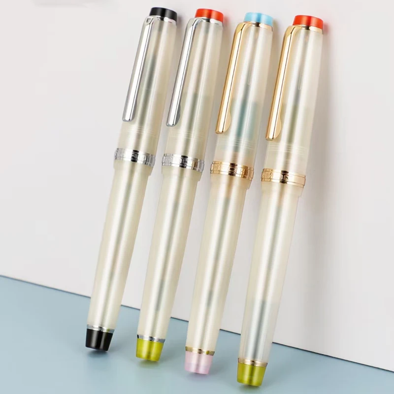 Авторучка Jinhao 82, прозрачная пластиковая вращающаяся ручка, популярное перо EF F M, Офисные школьные принадлежности для письма 1