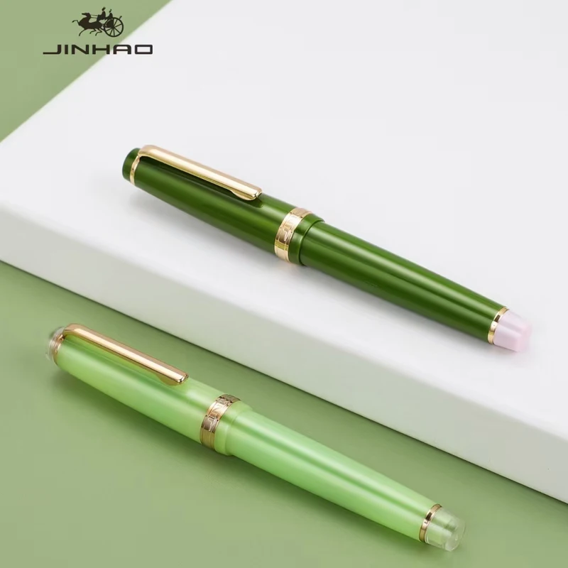 Авторучка Jinhao 82, прозрачная пластиковая вращающаяся ручка, популярное перо EF F M, Офисные школьные принадлежности для письма 2