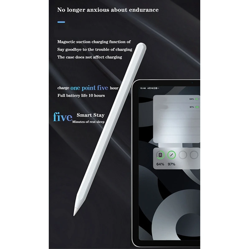 Для 8-й конденсаторной ручки Apple Pencil Apple Tablet Touch Pen Ipad Pen с магнитным поглощением, заряжающейся ручкой для рукописного ввода 4