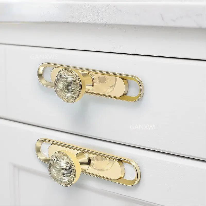 Массивная Дверная ручка шкафа Мебель с одной золотой ручкой Ручки шкафа Мебель из нового китайского цинкового сплава Круглый ящик Ретро-шар 1