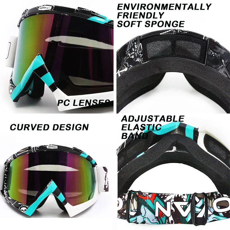 Ветрозащитные очки для верховой езды, унисекс, персонализированная защита на открытом воздухе, Горный мотоцикл, Лыжи, Велоспорт, Горные очки 2