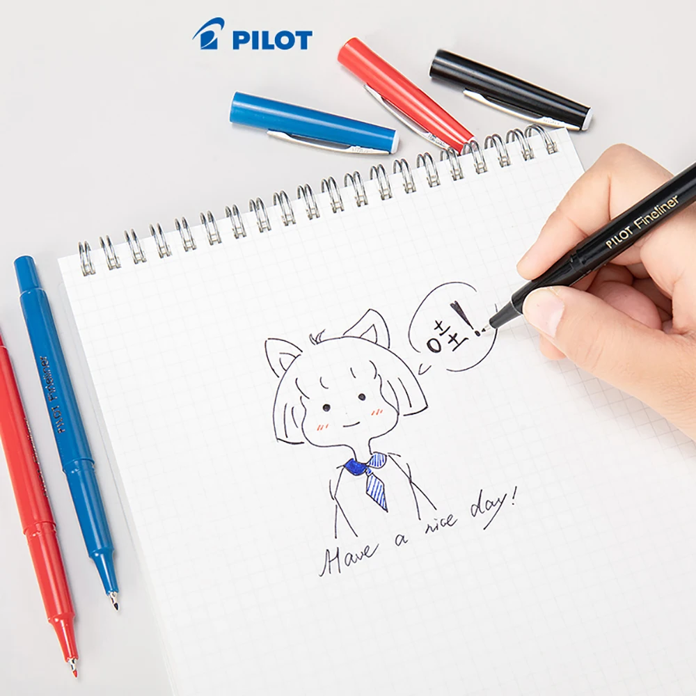 Japan PILOT SW-PPF Маркерная Ручка Art Drawing Design Sketch 0,4 мм FINELINER Тонкий Зажим Для Наконечника Простая Модная Острая Водонепроницаемая Ручка 4