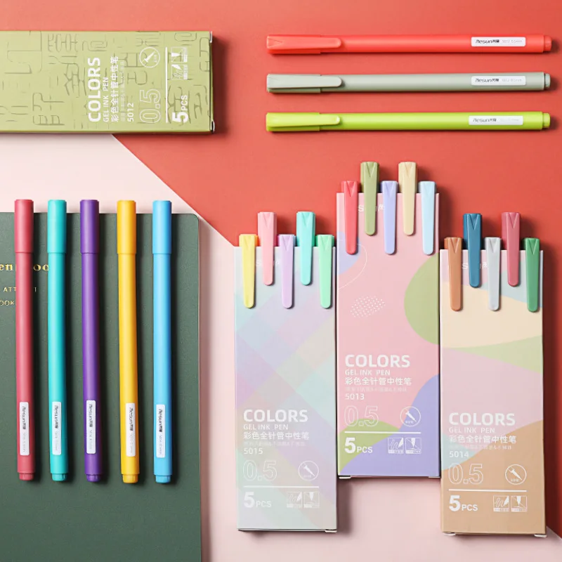Набор цветных гелевых ручек для письма, кавайные милые вещи, художественные принадлежности для школы, Корейские канцелярские принадлежности, Офисные аксессуары 0