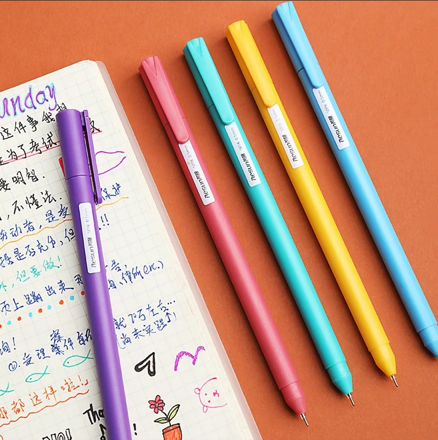 Набор цветных гелевых ручек для письма, кавайные милые вещи, художественные принадлежности для школы, Корейские канцелярские принадлежности, Офисные аксессуары 4