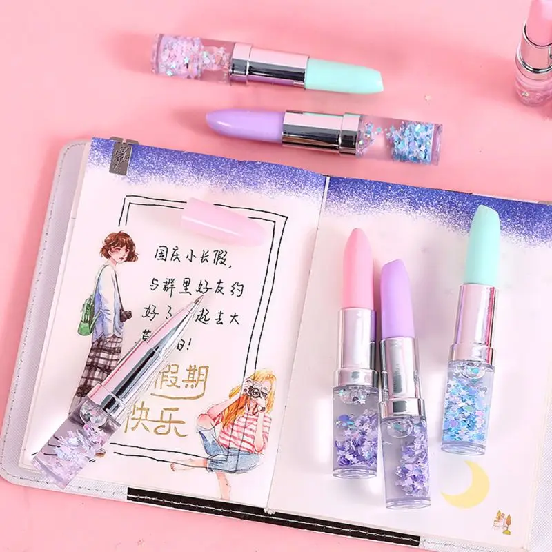 Гелевая ручка Kawaii Lipstick для творчества Oil Quicksand Colorful Cute Stationary 0,5м R9UA 4