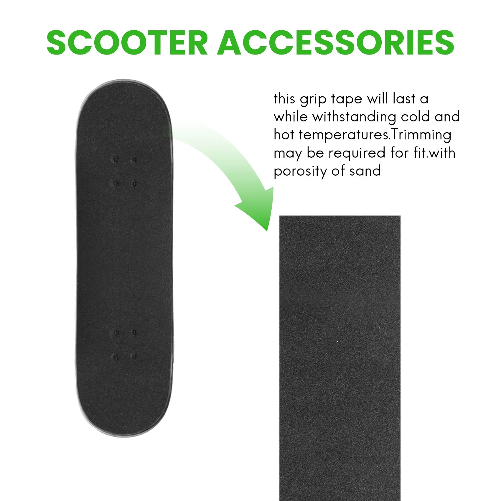 Водонепроницаемая лента для захвата скейтборда Перфорированная лента для захвата скейт-скутера 84x23 см 2