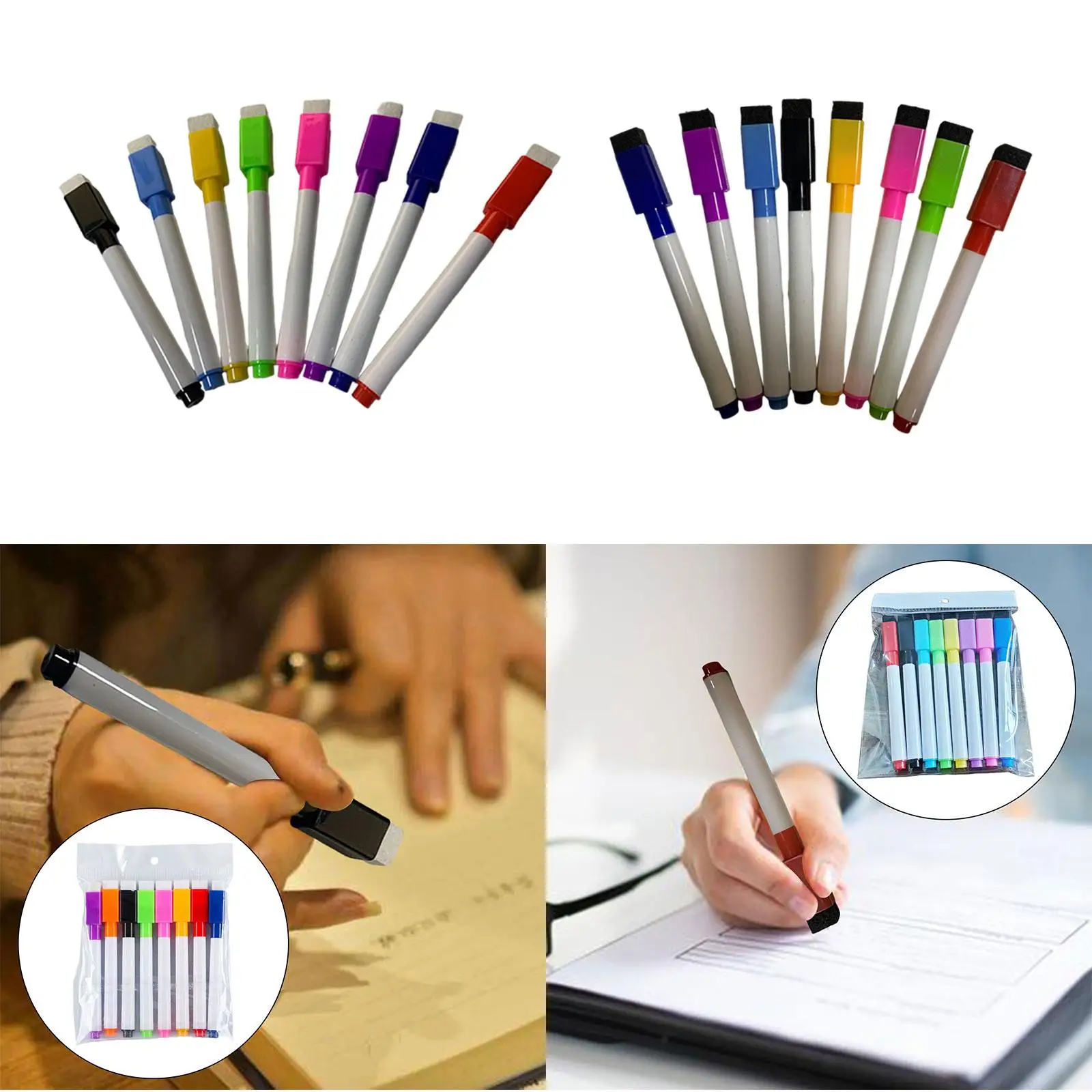 8 штук Перезаписываемых стираемых маркеров, ручка для рисования водой, маркеры для стирания, маркеры для белой доски для офисных досок, подарок 4