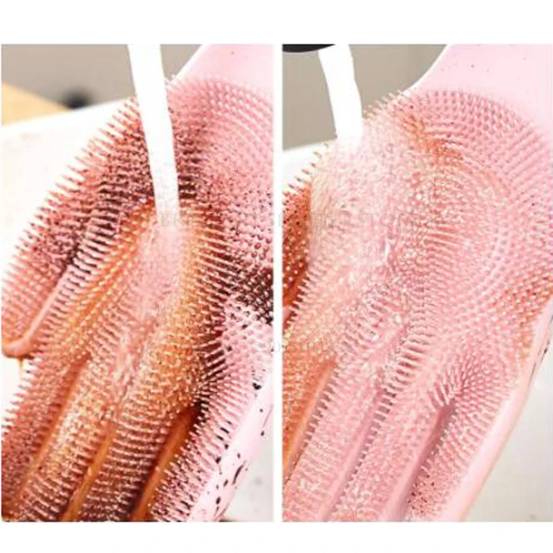 Перчатки Для мытья посуды Силиконовые Перчатки Для Мытья посуды Кухонные Принадлежности Чистящие Бытовые Инструменты Чистая Автомобильная Щетка Для Домашних Животных Перчатка 3