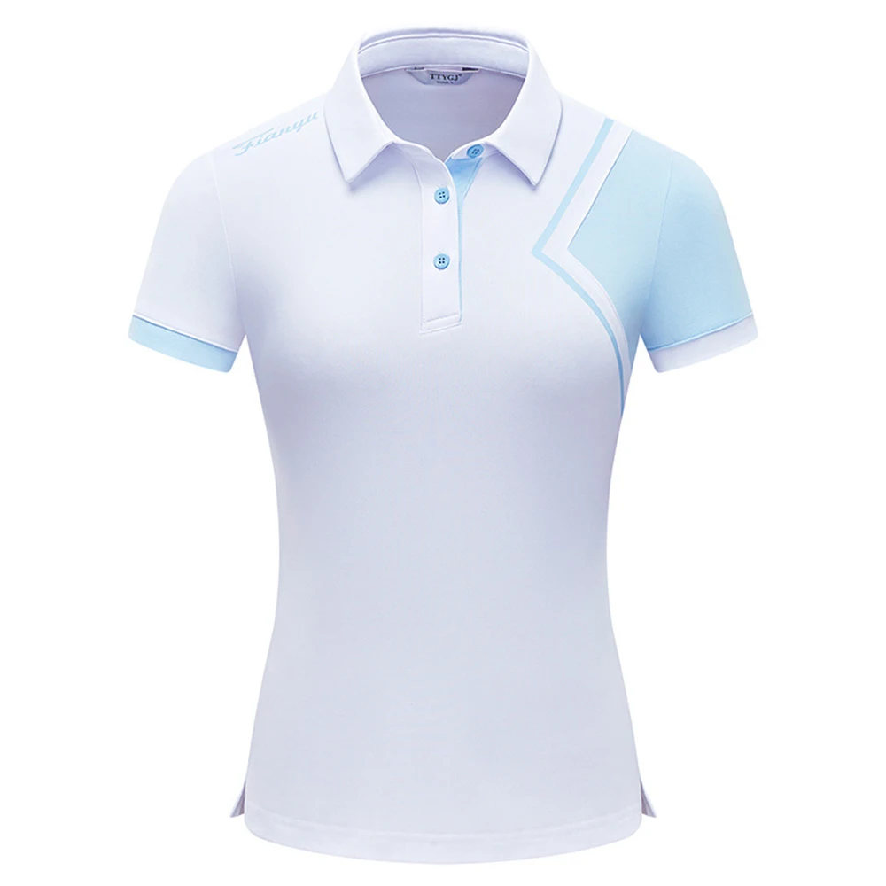 2023 Новые Летние Женские футболки для гольфа с короткими рукавами, женская спортивная Тонкая одежда, Быстросохнущая Дышащая теннисная одежда S-XL 3