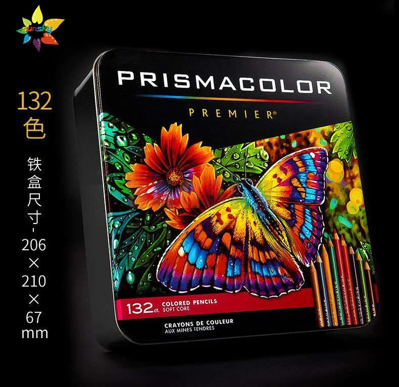 Prismacolor Premier 150 Цветов Профессиональный Масляный Цветной Карандаш 12/24/48/72/132/150 Художественный Набор для рисования эскиза цветными карандашами 5