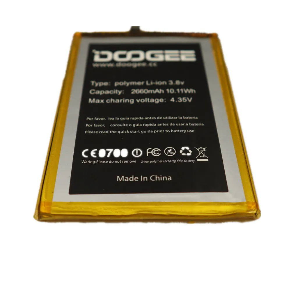 2023 года 100% Оригинальный аккумулятор для мобильного телефона Doogee F5 емкостью 2660 мАч, сменный аккумулятор в наличии + номер для отслеживания 2