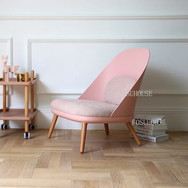 Современная минималистичная мебель для гостиной, Кресло для отдыха на балконе в скандинавском стиле, кресло для отдыха в маленькой квартире Из ткани и массива дерева 1