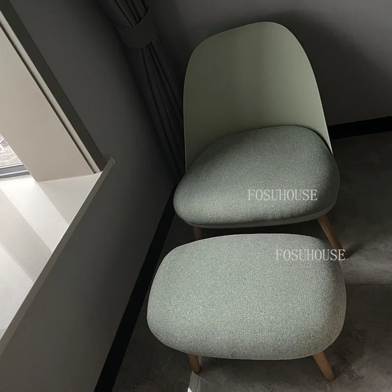 Современная минималистичная мебель для гостиной, Кресло для отдыха на балконе в скандинавском стиле, кресло для отдыха в маленькой квартире Из ткани и массива дерева 3