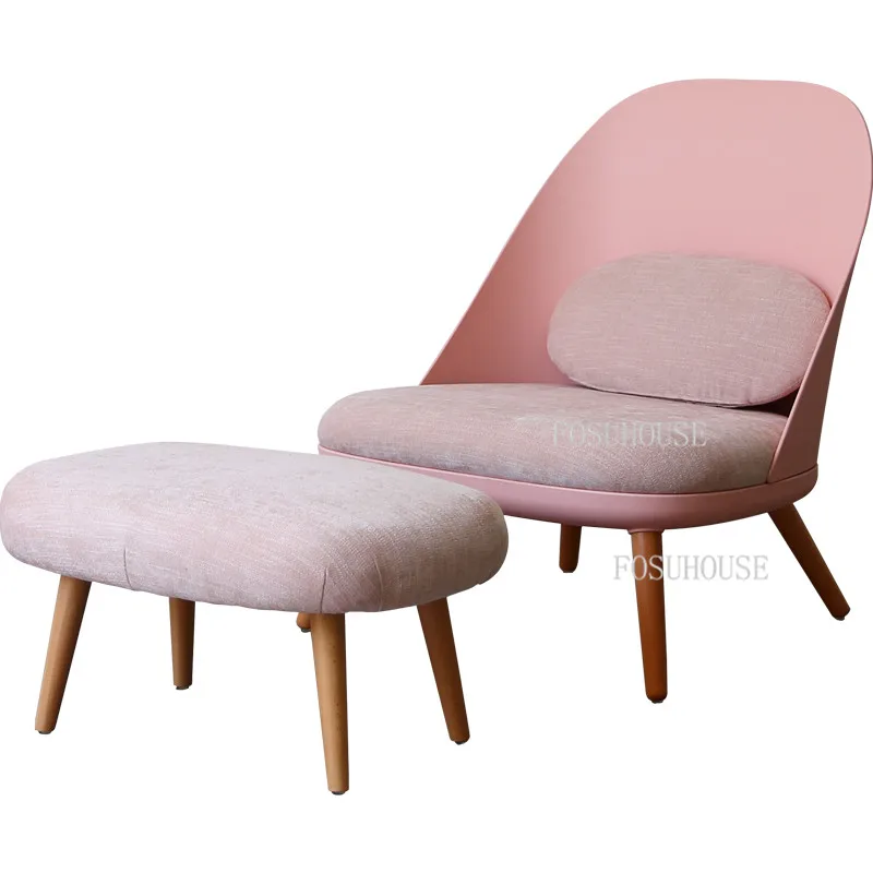 Современная минималистичная мебель для гостиной, Кресло для отдыха на балконе в скандинавском стиле, кресло для отдыха в маленькой квартире Из ткани и массива дерева 5