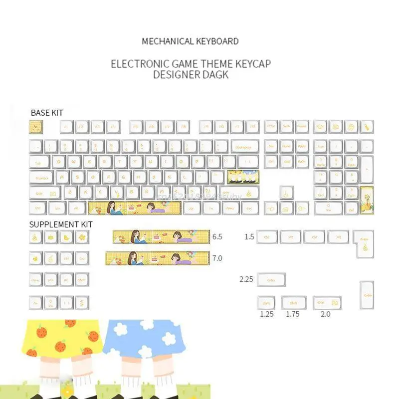 Колпачки для ключей PBT, сублимация темы электронной игры на 130 клавиш, механическая клавиатура XDA, персонализированный колпачок для ключей Cherry MX 5
