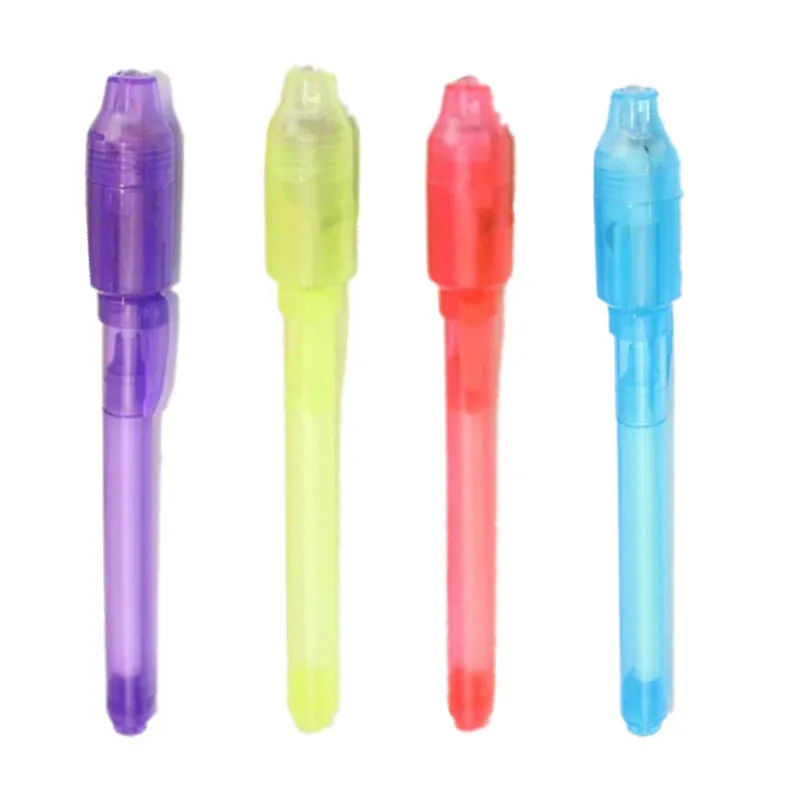 Светящаяся ручка Magic Purple 2 В 1, комбинированная ручка для рисования невидимыми чернилами, обучающие игрушки для ребенка 5