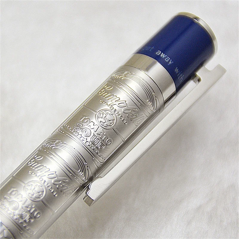 Шариковые ручки Andy Warhol Ограниченной серии MB Writing Gift Statinery Роскошные канцелярские принадлежности синего цвета с рельефным дизайном корпуса 3