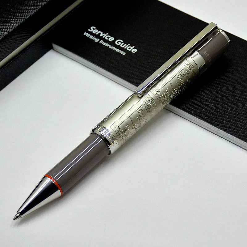 Шариковые ручки Andy Warhol Ограниченной серии MB Writing Gift Statinery Роскошные канцелярские принадлежности синего цвета с рельефным дизайном корпуса 4