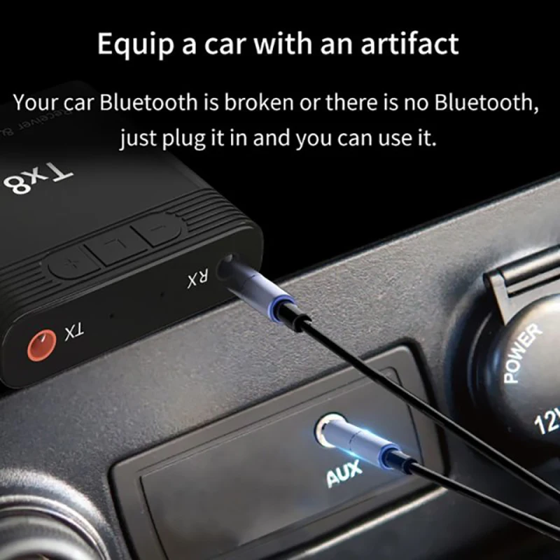 1 шт. Мини 2 в 1 TX8 Bluetooth 5.0 Передатчик приемник 3,5 мм разъем AUX Беспроводной аудиоадаптер Bluetooth Адаптер для автомобильного музыкального телевизора 2