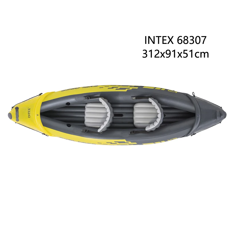 INTEX explorer K2 2-местный каяк надувной на 2 места прочная лодка из пвх плот каноэ с 3 воздушными камерами весло водные виды спорта 3