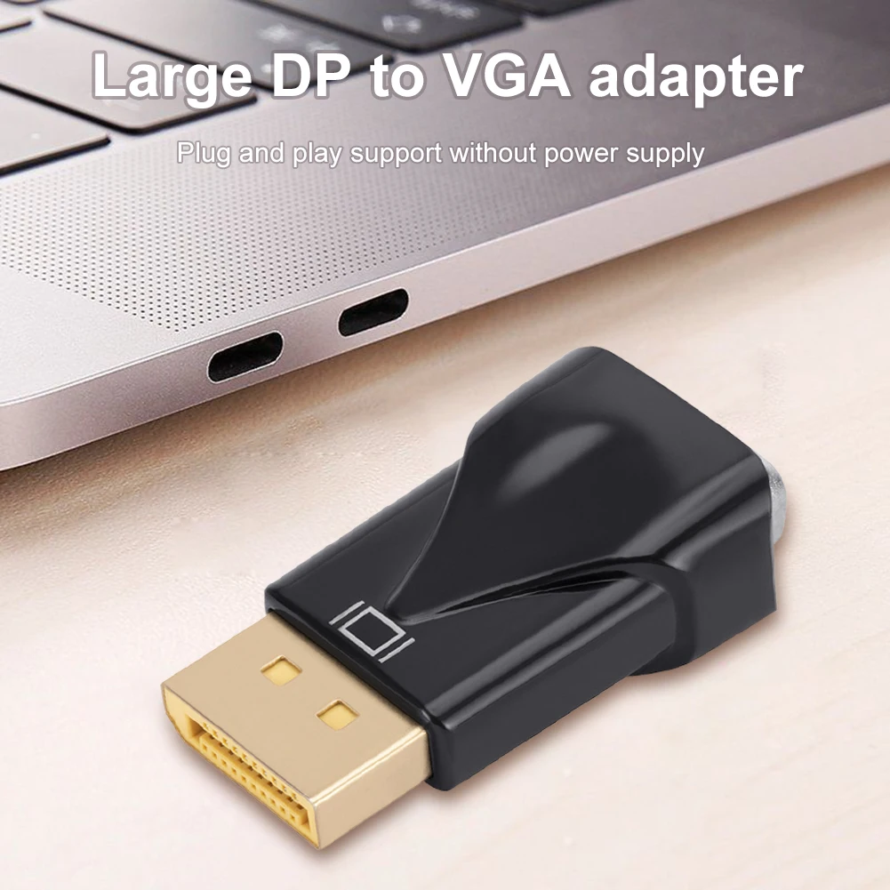 Конвертер Display Port в VGA, адаптер DP в VGA, адаптер 1080P DP от мужчины к VGA-женщине для HDTV-монитора, проектора MacBook, ПК 2