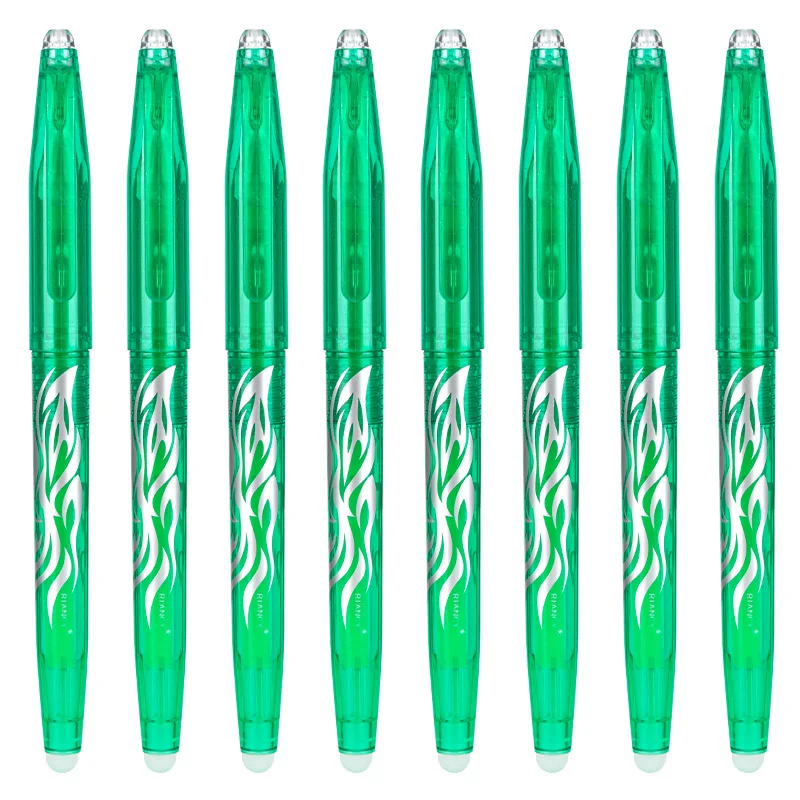 Чернильные ручки Цветные Стираемые Гелевые 0,5 мм Черные Заправки 8 Цветов Набор ручек для рисования Kawaii Набор ручек для школьников и студентов 1