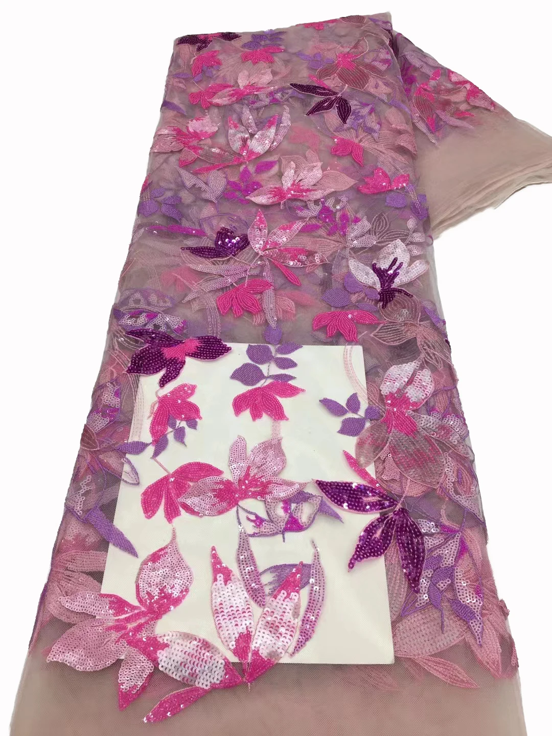 Нежный и ажурный многоцветный блесток + простая вышивка, вышитый лист, элегантное кружево, ткань для одежды cheongsam для подиума 2