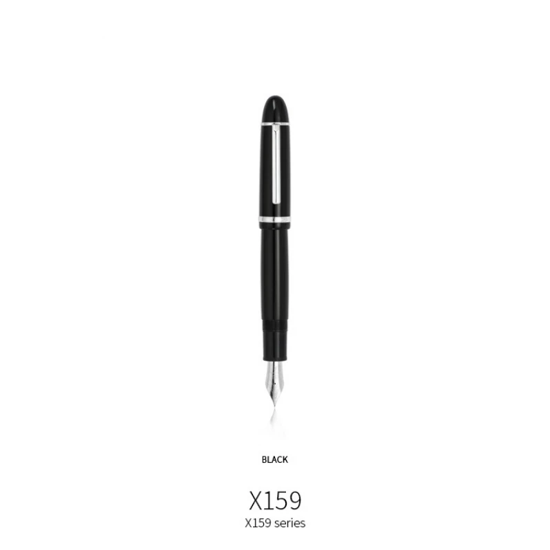 JinHao X159 Черная акриловая авторучка с Серебряным зажимом, удлиненный наконечник F 0,5 мм, Школьные принадлежности, ручки для письма, канцелярские принадлежности 2