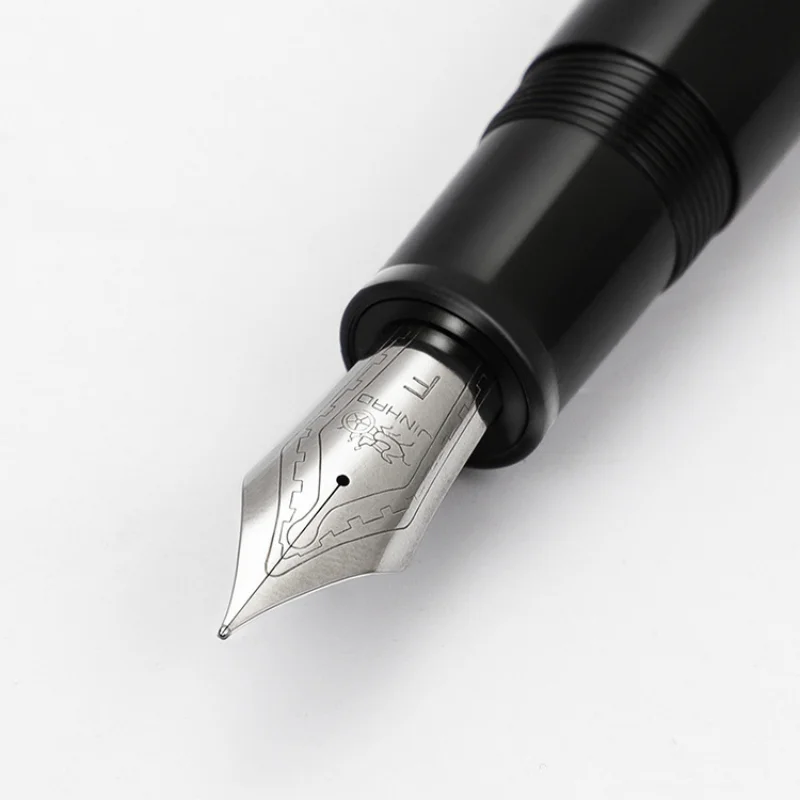 JinHao X159 Черная акриловая авторучка с Серебряным зажимом, удлиненный наконечник F 0,5 мм, Школьные принадлежности, ручки для письма, канцелярские принадлежности 4