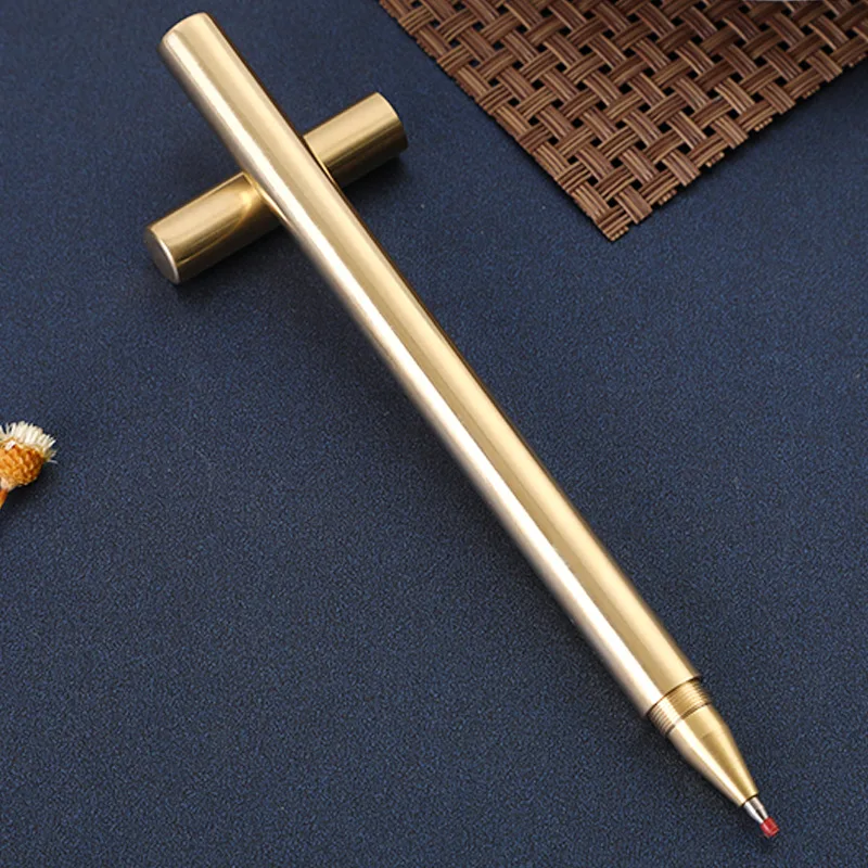 Ручка для письма из чистой меди, латунная перламутровая ручка для подписи, металлическая деловая нейтральная ручка с гальваническим покрытием, креативный подарок для дарения подарков 3