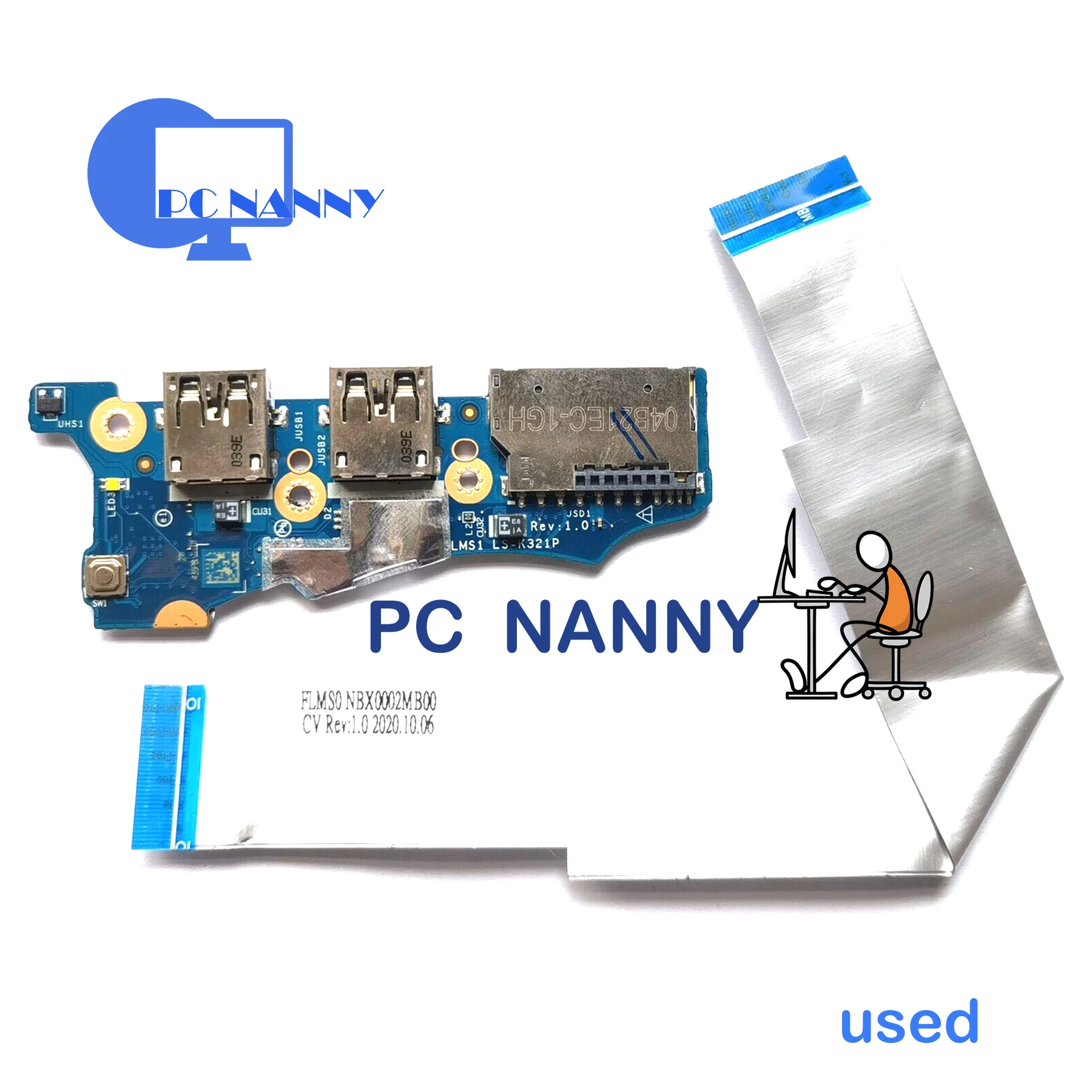 PCNANNY для Lenovo Ideapad 5-14ITL05 USB-плата LS-K321P с кабелем FFC 5C51B39801 0