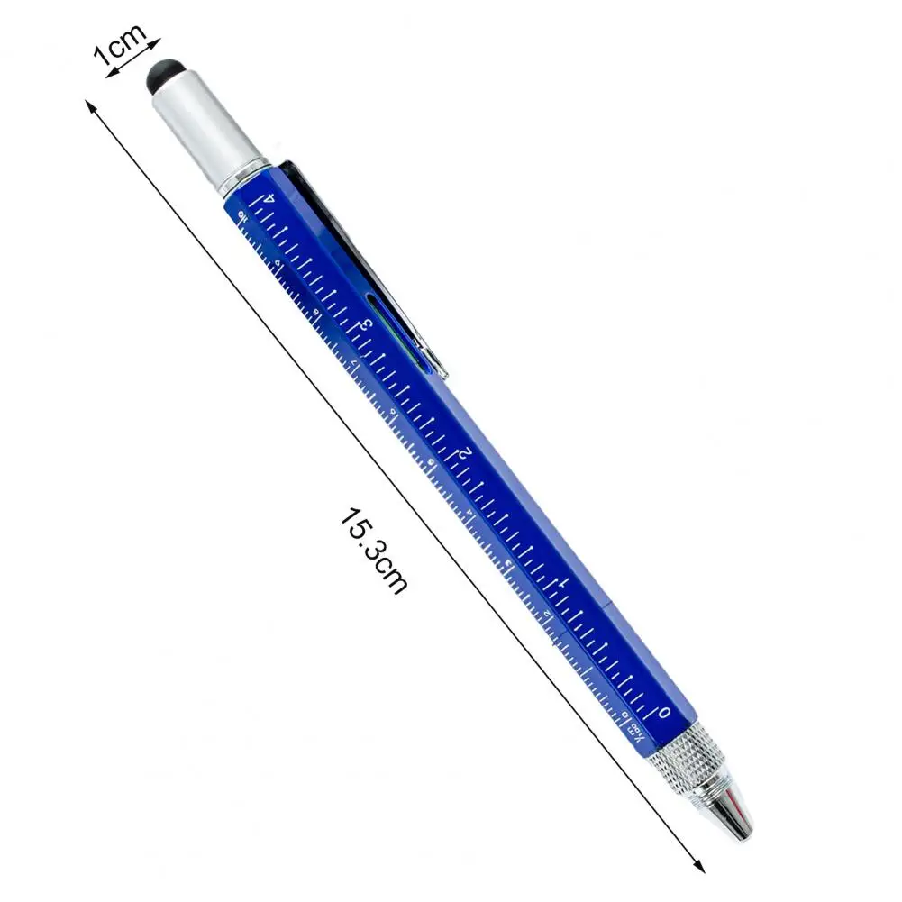 Мультитул Ручка 6 В 1 Портативный металлический Износостойкий технический инструмент Ручка Масштабируемая Емкостная ручка Металлическая Шариковая ручка для офиса 5