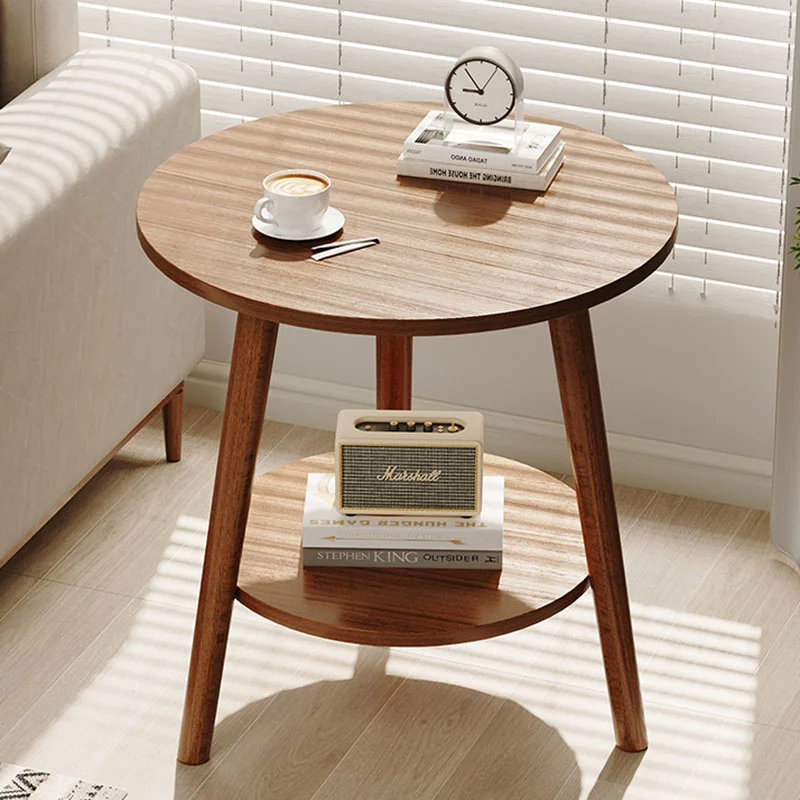 Маленькие журнальные столики у кровати в центре гостиной Деревянный журнальный столик в скандинавском стиле Круглый Современная мебель для библиотеки Moveis Para Casa 3