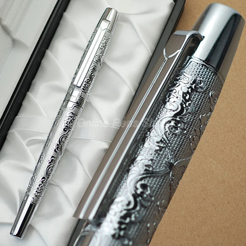 Подарочная ручка Hero для письма Металлическая серебряная авторучка с наконечником 0,5 мм YF002 2