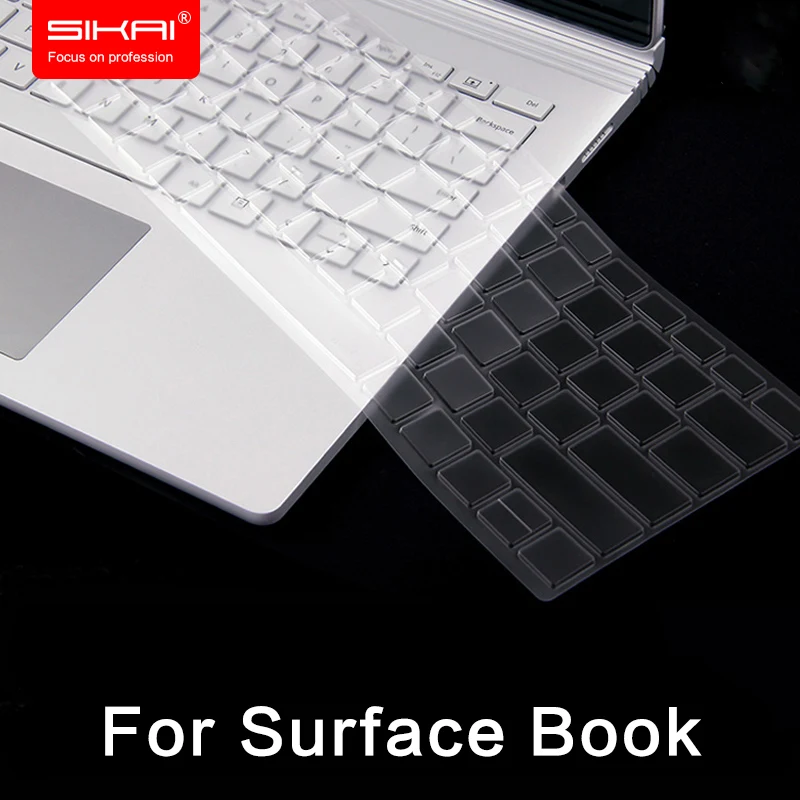 Для Microsoft Surface Book 13,5-дюймовый моющийся чехол для клавиатуры из прозрачного ТПУ Клавиатура ноутбука Водонепроницаемая пленка для покрытия Surfacebook 13 1