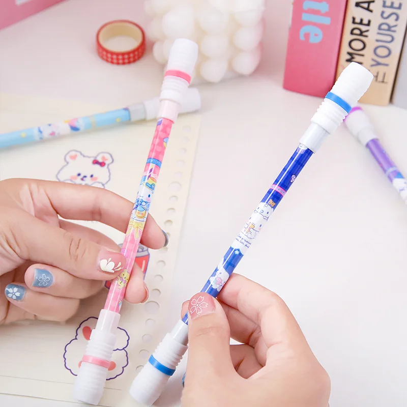 Sanrio Cinnamoroll Spin Pen Конкурс декомпрессионных ручек для учащихся начальной школы Вращающаяся ручка Ручка для подписи Канцелярские подарки 2