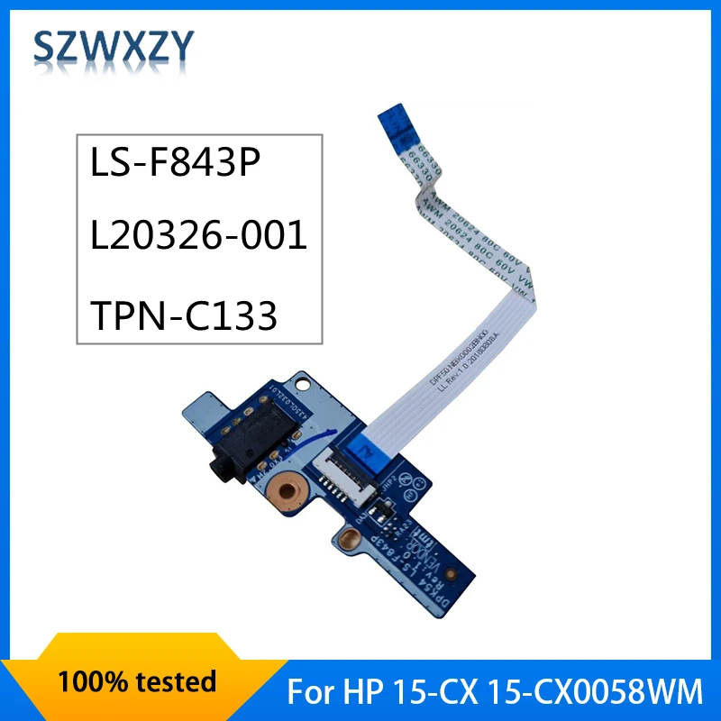 SZWXZY Для HP 15-CX TPN-C133 Аудиоплата 15-CX0058WM 15-CX0056WM С Кабелем LS-F843P L20326-001 100% Протестирована Быстрая доставка 0