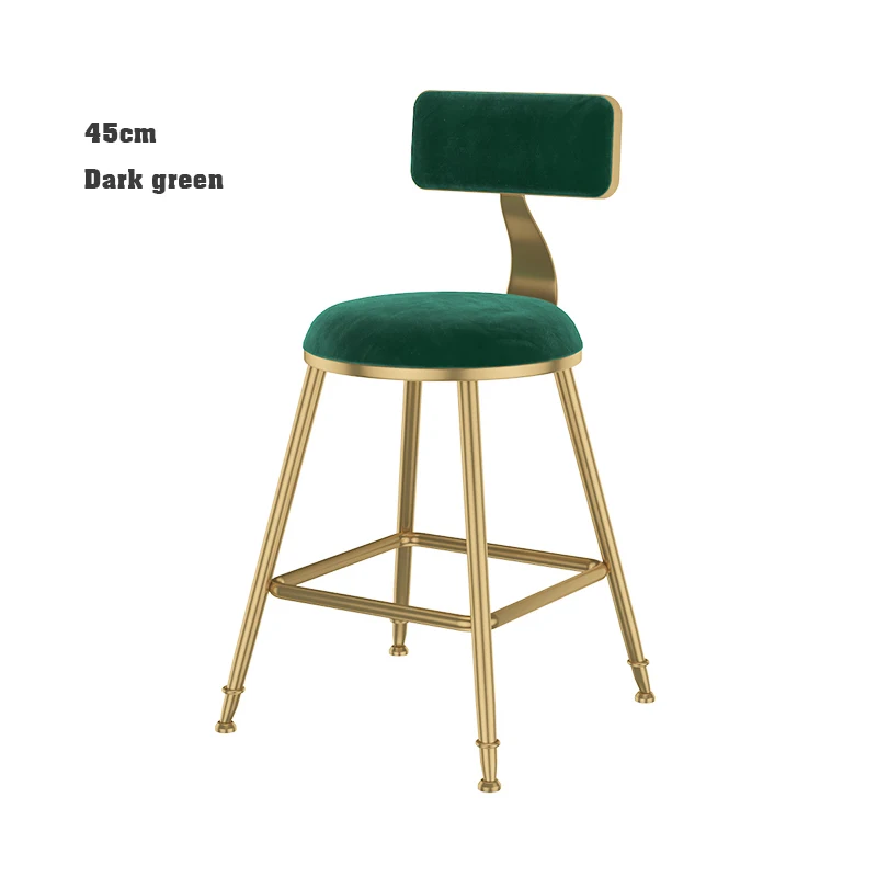 Скандинавский стул простой высокий барный стул Современные кованые стулья со спинкой, легкие обеденные стулья класса люкс, мебель для дома 4