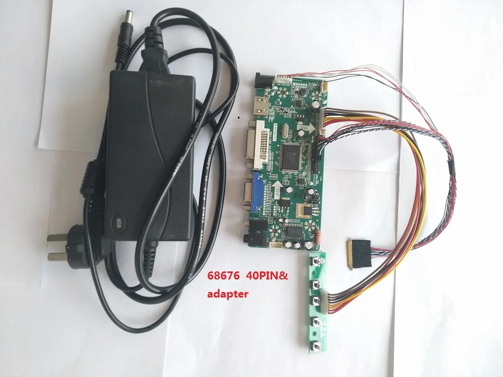 DIY VGA Audio LCD универсальный M.NT68676 Плата драйвера контроллера с адаптером питания для панели ЖК-экрана, совместимая с DIY 1