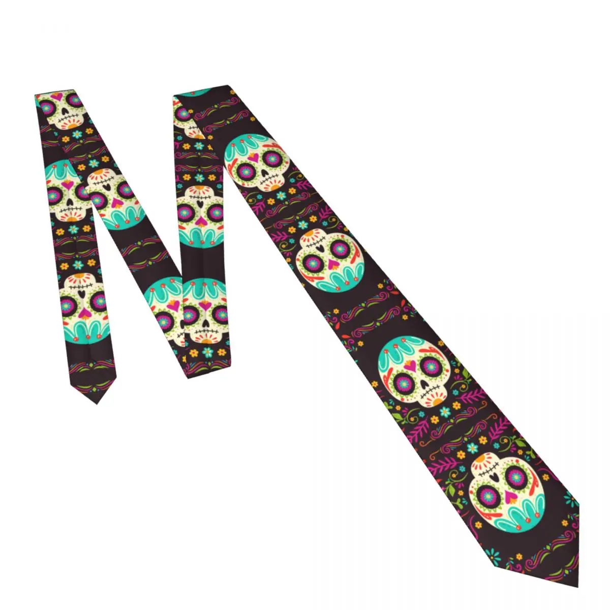 Галстук с черепом Dia De Muertos для мужчин и женщин, галстук-бабочка, аксессуары для одежды 5