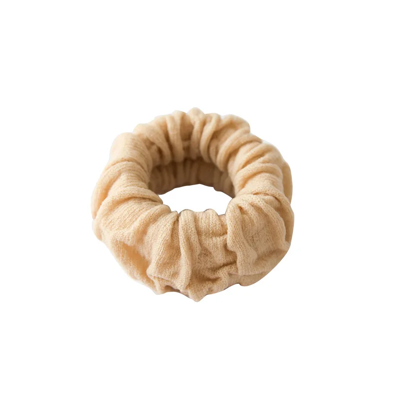 Японское плотное кофейного цвета плиссированное кольцо для полотенец ~ ins wind простое и универсальное кольцо для волос, высокая эластичность, толстые аксессуары для волос 4