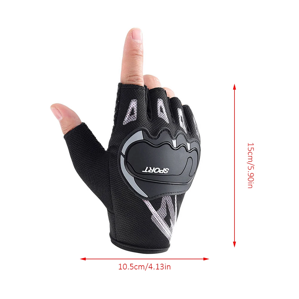 Перчатки с полупальцами, дышащие нескользящие перчатки, Амортизирующие спортивные перчатки для верховой езды, фитнес-тренировок, езды на велосипеде, рыбалки 5