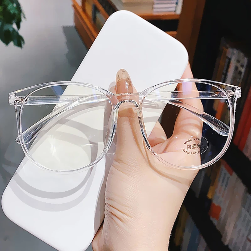 Овальные очки большого размера, мужские или женские очки с защитой от синего света, очки для компьютерных игр 0