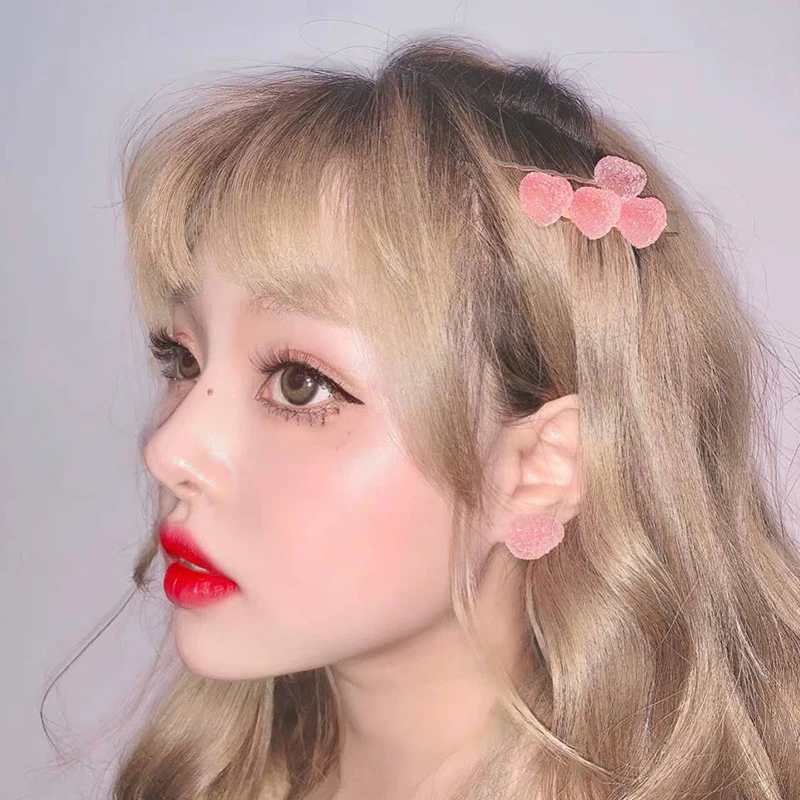 Новая Корейская заколка Sweet Heart Карамельного цвета Peach Heart Простая заколка для волос Милые Заколки Шпильки Аксессуары для волос для женщин 0
